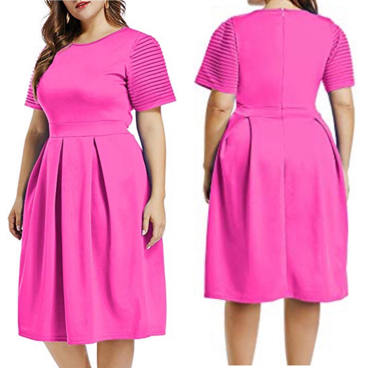 Pink Flush Scuba Dress - Plus Size Available – SLAY Couture by Jaz