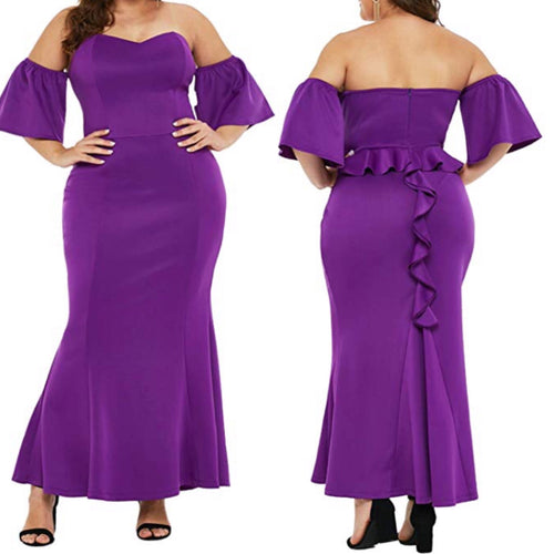 Peek a Boo Mermaid Maxi Dress (Plus Size)